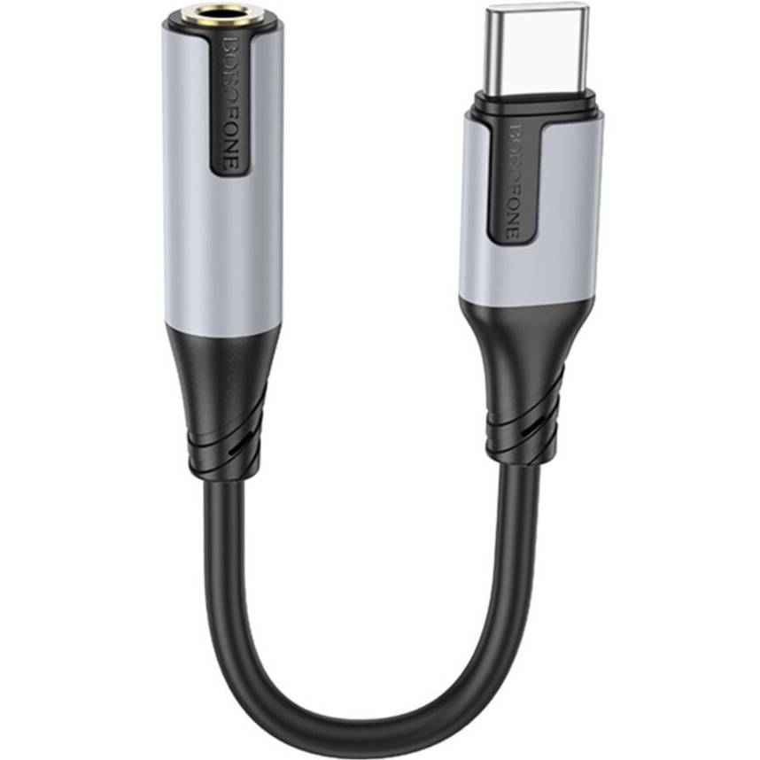Перехідник BOROFONE Type-C to 3.5mm Black (BV19) Тип USB Type-С - аудіо 3.5 мм