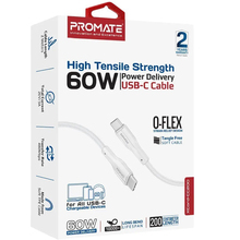 Кабель PROMATE USB-C - USB-C 3А 2 м White (xcord-cc200 white)