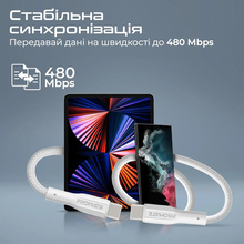 Кабель PROMATE USB-C - USB-C 3А 2 м White (xcord-cc200 white)