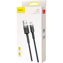 Кабель BASEUS Cafule Cable USB - Micro-USB 3 м Grey/Black (CAMKLF-HG1)