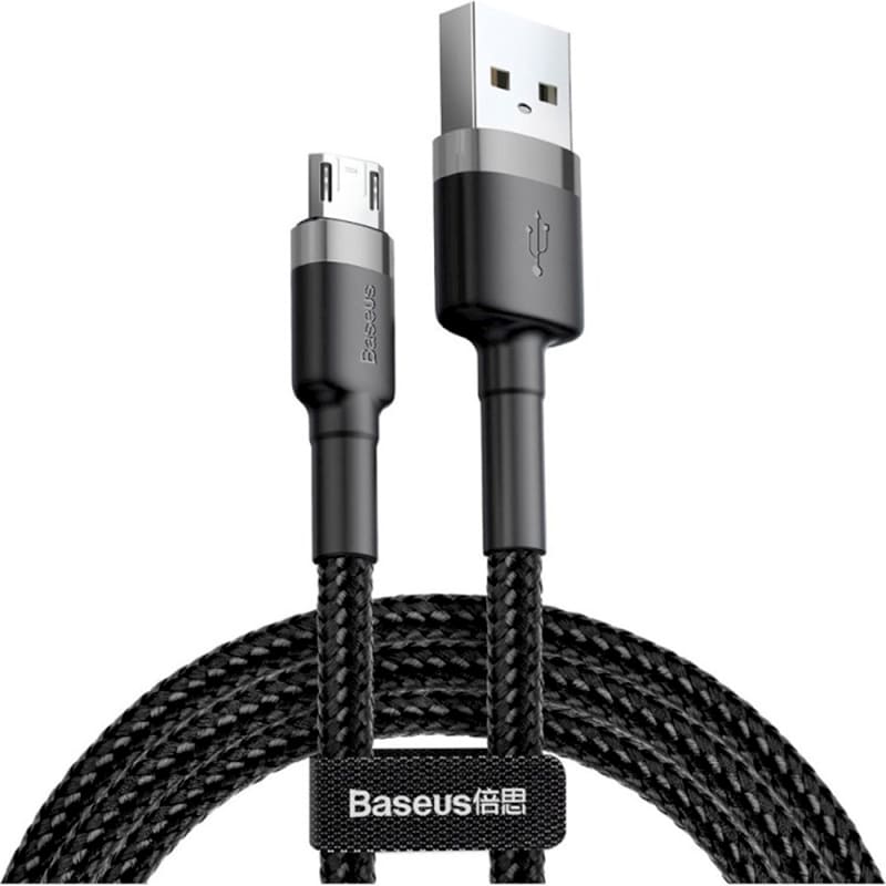 Кабель BASEUS Cafule Cable USB - Micro-USB 3 м Grey/Black (CAMKLF-HG1) Кабель BASEUS Cafule Cable USB - Micro-USB 3 м Grey/Black (CAMKLF-HG1)