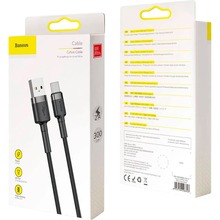 Кабель BASEUS Cafule Cable USB - USB Type-C 3 м Grey/Black (CATKLF-UG1)