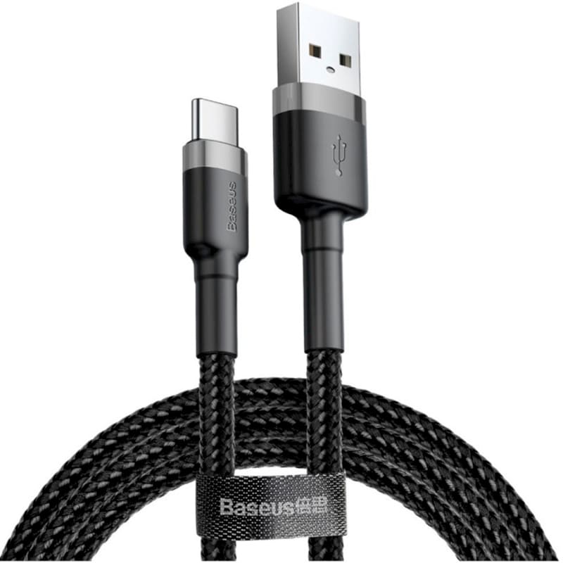 Кабель BASEUS Cafule Cable USB - USB Type-C 3 м Grey/Black (CATKLF-UG1) Кабель BASEUS Cafule Cable USB - USB Type-C 3 м Grey/Black (CATKLF-UG1)