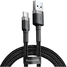 Кабель BASEUS Cafule Cable USB - USB Type-C 3 м Grey/Black (CATKLF-UG1)