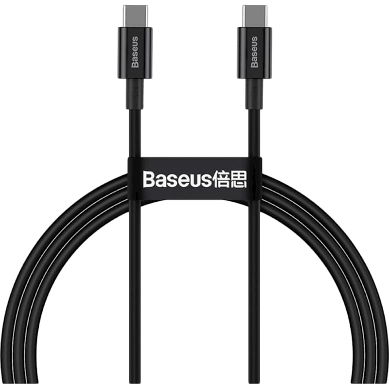 Кабель BASEUS Superior Series Fast Charging Data Cable USB Type-C - USB Type-C 100W 1 м Black (CATYS-B01) Кабель BASEUS Superior Series Fast Charging Data Cable USB Type-C - USB Type-C 100W 1 м Black (CATYS-B01)