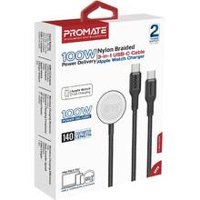 Кабель PROMATE 2x100W PD USB-C 5W (fusion-ccw.black)