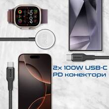 Кабель PROMATE 2x100W PD USB-C 5W (fusion-ccw.black)
