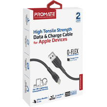 Кабель PROMATE Lightning to USB 2A 2 м Black (xcord-ai200.black)