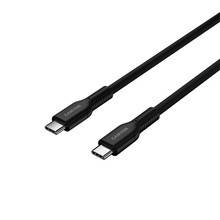 Кабель CANYON OnWire 60CL USB Type-C-USB Type-C 60W COLOR Braided 1м Black (CND-CCAP60AB10B)