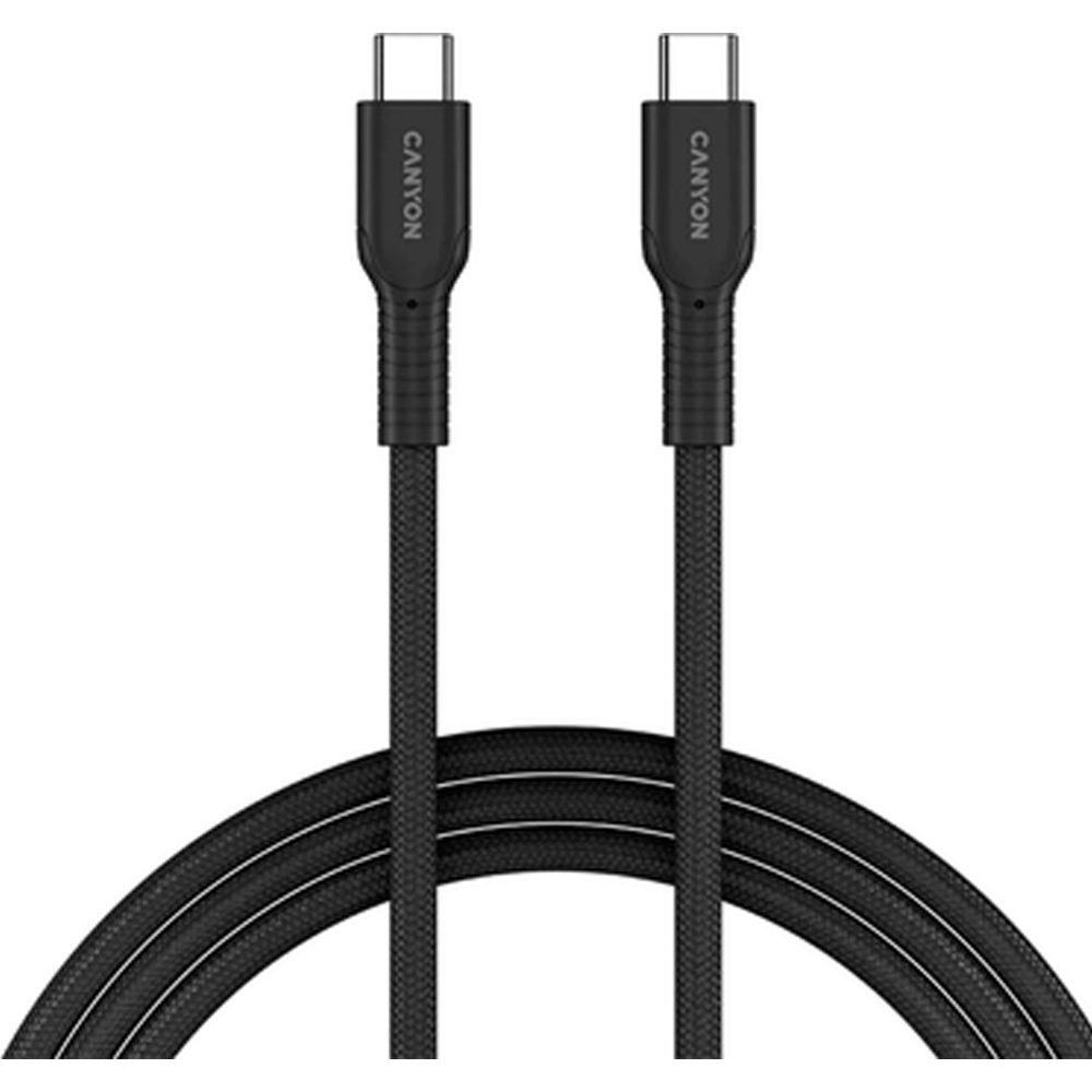 Кабель CANYON OnWire 60CL USB Type-C-USB Type-C 60W COLOR Braided 1м Black (CND-CCAP60AB10B) Кабель CANYON OnWire 60CL USB Type-C-USB Type-C 60W COLOR Braided 1м Black (CND-CCAP60AB10B)