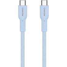 Кабель CANYON OnWire 60CL USB Type-C-USB Type-C 60W COLOR Braided 1м Light Blue (CND-CCAP60AB10LBL)