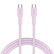 Кабель CANYON OnWire 60CL USB Type-C-USB Type-C 60W COLOR Braided 1м Pink (CND-CCAP60AB10PK)