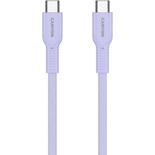 Кабель CANYON OnWire 60CL USB Type-C-USB Type-C 60W COLOR Braided 1м Purple (CND-CCAP60AB10PU)