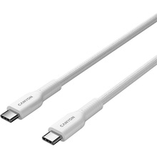 Кабель CANYON OnWire 60CL USB Type-C-USB Type-C 60W COLOR Braided 1м White (CND-CCAP60AB10W)