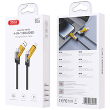 Кабель XO USB Type-C/Type-A - USB Type-C/Lightning (NB283-CAI gray)