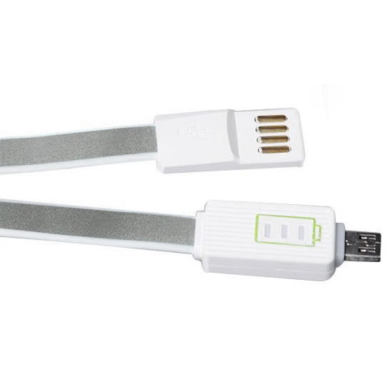 Універсальний кабель Drobak Power Lux Micro USB 2.0 1м Steel (218763)