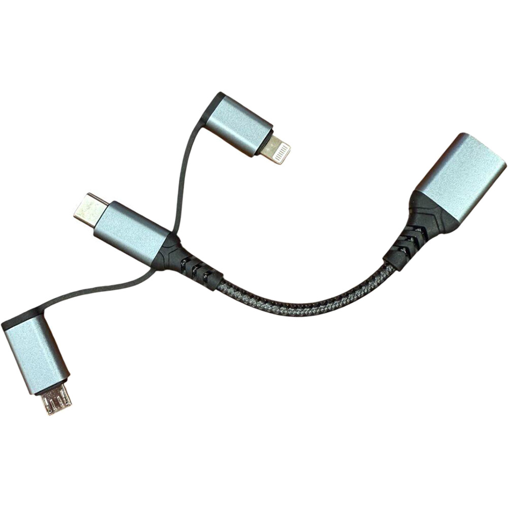 Адаптер XOKO 3 в 1 OTG USB 3.0 - Type-C, micro USB, 60W, 11cm (XK-AC-155) Тип USB – Lightning/micro-USB/USB Type-C