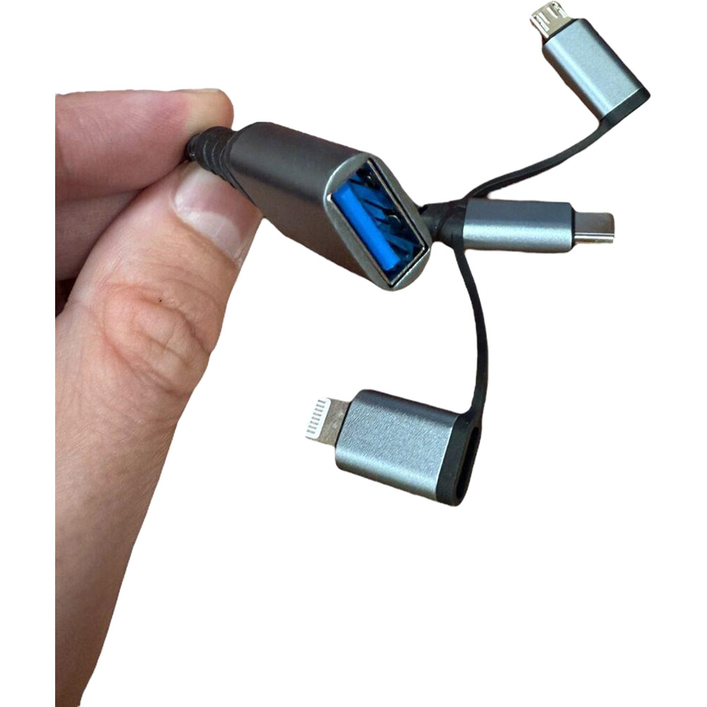 Адаптер XOKO 3 в 1 OTG USB 3.0 - Type-C, micro USB, 60W, 11cm (XK-AC-155) Підсвітка False