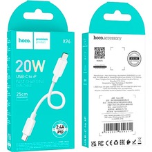 Кабель HOCO X96 Hyper USB Type-C - Lightning PD 20W 0.25 м White (6942007609371)
