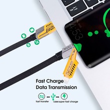 Кабель WUW X207 4 in 1 USB - Lightning/micro-USB/USB Type-З 65W 1 м Black (6972573336524)