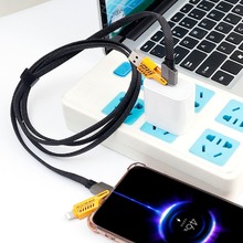 Кабель WUW X207 4 in 1 USB - Lightning/micro-USB/USB Type-З 65W 1 м Black (6972573336524)