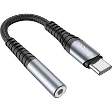 Перехідник HOCO LS33 USB Type-C - аудіо 3.5 мм 0.12 м Metal Gray (6931474761163)