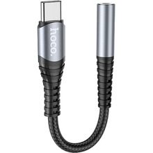 Перехідник HOCO LS33 USB Type-C - аудіо 3.5 мм 0.12 м Metal Gray (6931474761163)