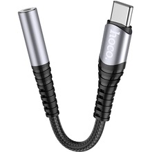 Перехідник HOCO LS33 USB Type-C - аудіо 3.5 мм 0.12 м Metal Gray (6931474761163)