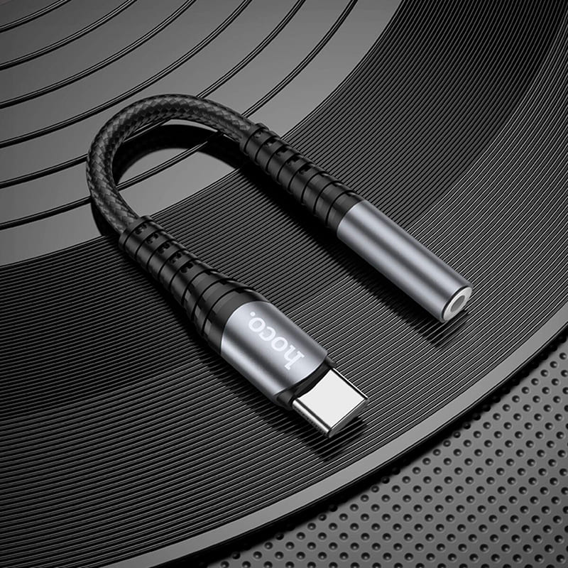 Фото Перехідник HOCO LS33 USB Type-C - аудіо 3.5 мм 0.12 м Metal Gray (6931474761163)