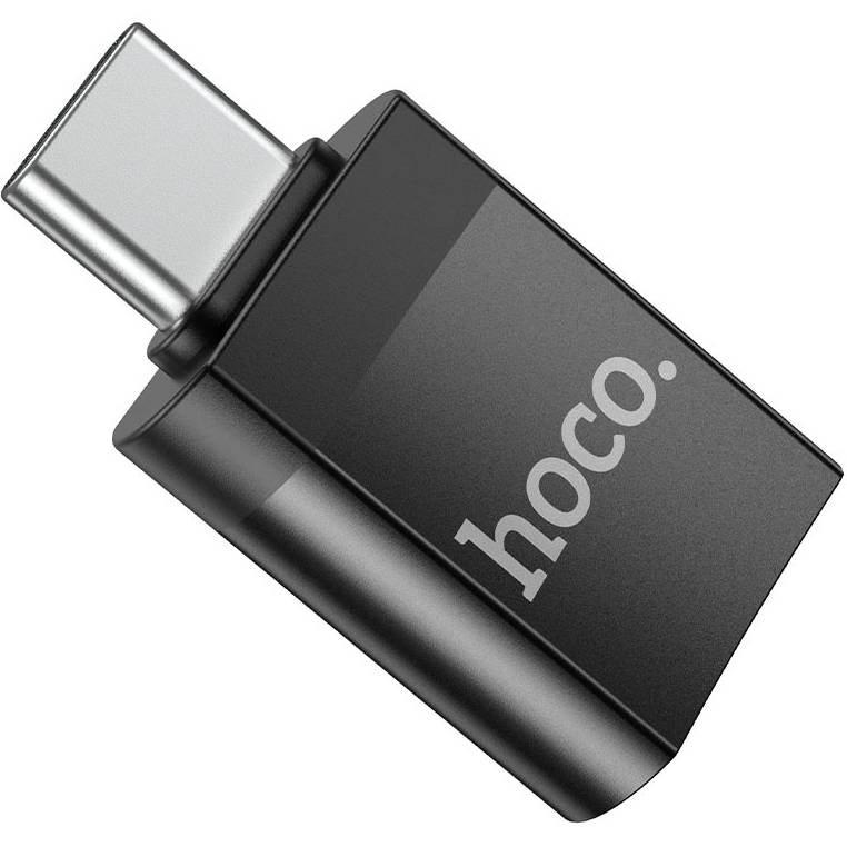 Фото 4 Адаптер HOCO UA17 Type-C male to USB female USB3.0 adapter Black (6931474762016)