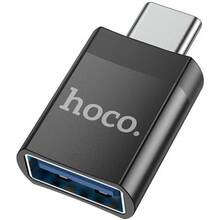 Адаптер HOCO UA17 Type-C male to USB female USB3.0 adapter Black (6931474762016)