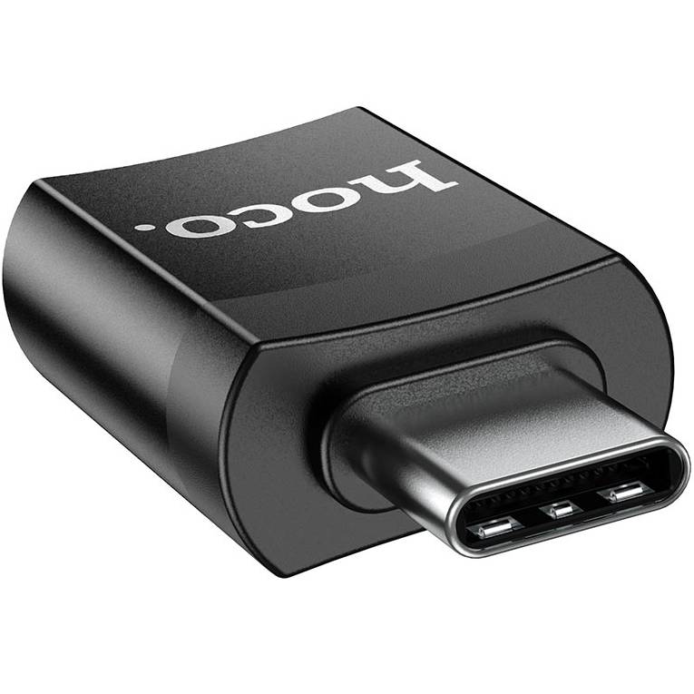 Фото 3 Адаптер HOCO UA17 Type-C male to USB female USB3.0 adapter Black (6931474762016)