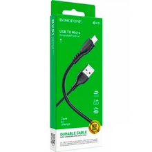 Кабель BOROFONE BX51 Triumph Micro-USB 1 м 2.4A Black (6931474743916)