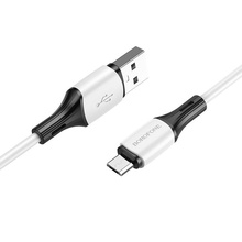 Кабель BOROFONE BX79 USB to Micro 2.4A 1 м White (6974443384772)