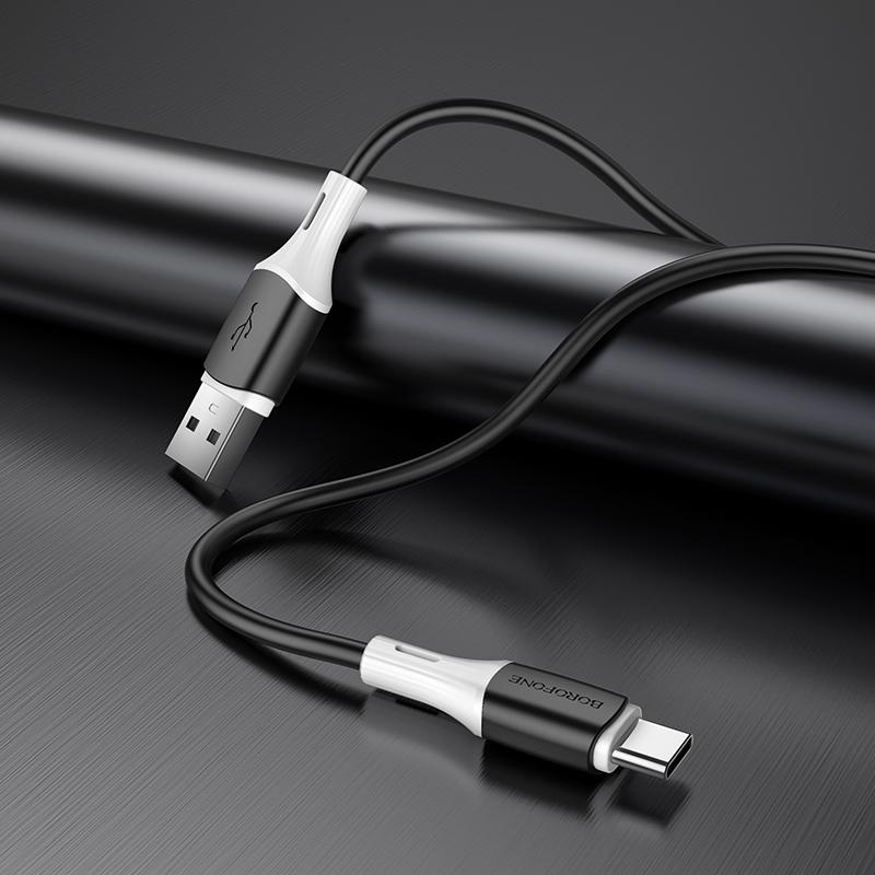 Кабель BOROFONE BX79 USB to Type-C 3A 1 м Black (6974443384789) Підсвітка False
