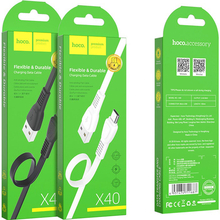 Кабель HOCO X40 USB to Micro 2.4A 1 м Black (6931474711670)