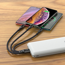 Кабель HOCO X47 USB для iP+Type-C+Micro 2.4A 0.25 м Black (6931474727398)