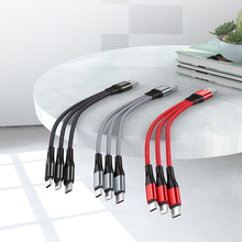 Кабель HOCO X47 USB для iP+Type-C+Micro 2.4A 0.25 м Black (6931474727398)