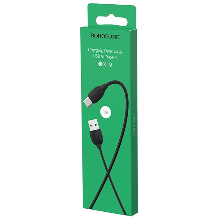 Кабель BOROFONE BX19 Type-C 1м Black (6931474701794) Довжина 1