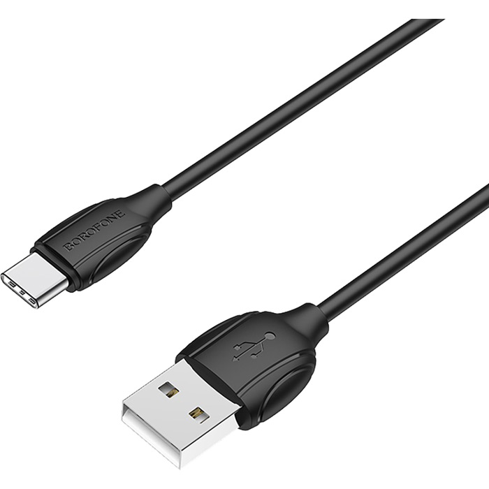 Кабель BOROFONE BX19 Type-C 1м Black (6931474701794) Кабель BOROFONE BX19 Type-C 1м Black (6931474701794)