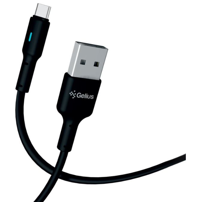 Кабель GELIUS Lumin Lamp GP-UC100C USB-USB Type-C 2м Black (00000100087)