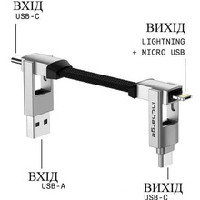 Кабель ROLLING SQUARE inCharge 6 in 1 White (SIX02R)
