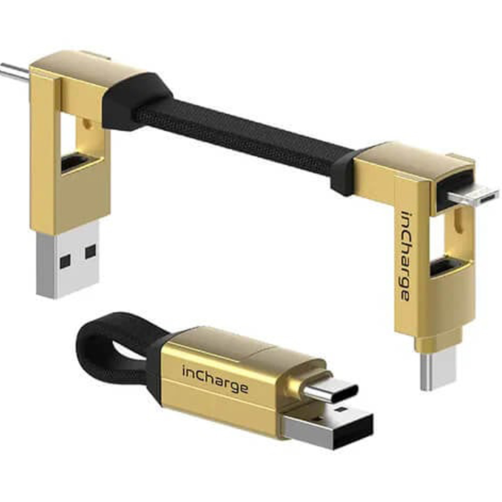 Зображення Кабель ROLLING SQUARE inCharge 6 in 1 Gold (SIX03R)