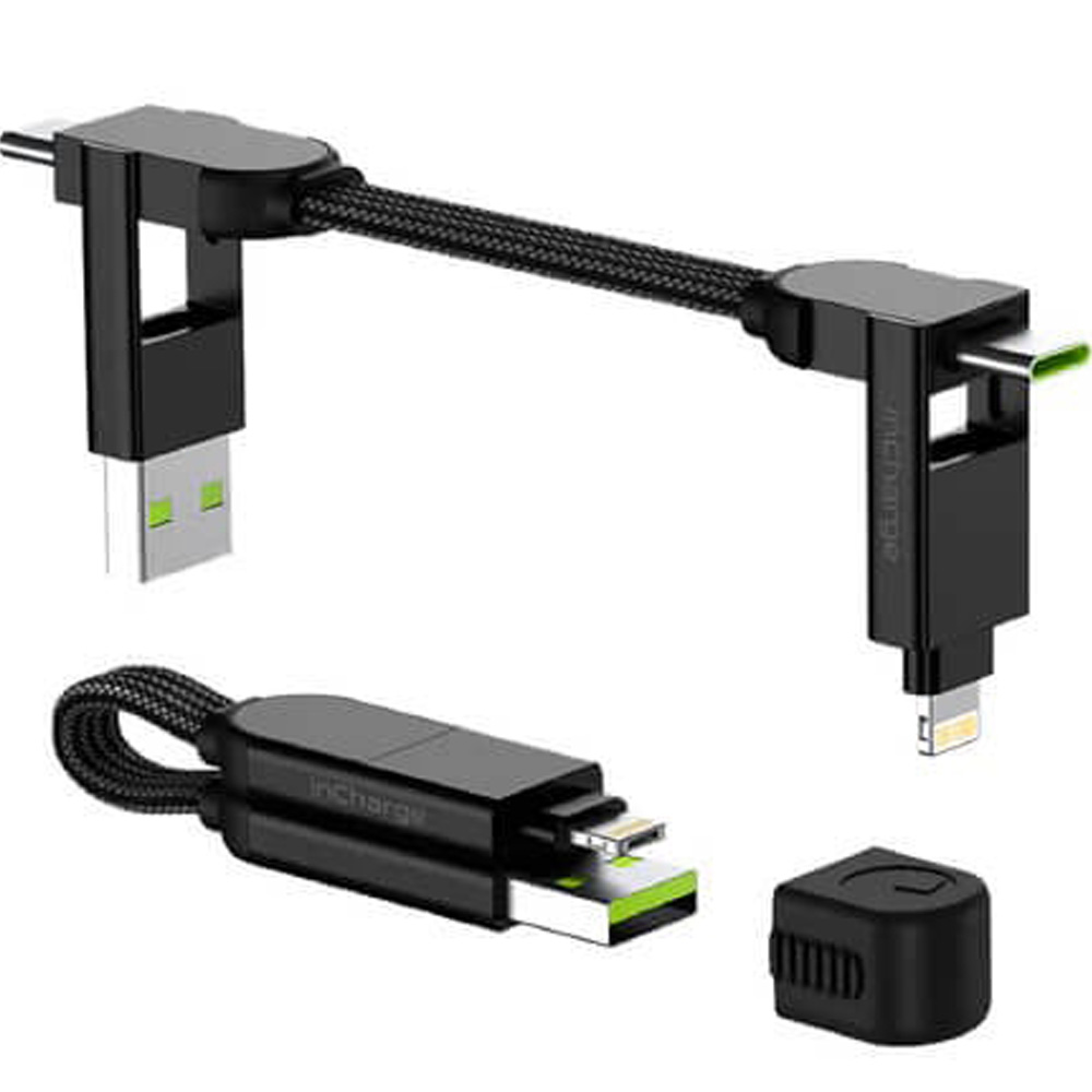 Кабель ROLLING SQUARE inCharge X 6 in 1 100 W 14.5 см Black (X01WR) Підсвітка False