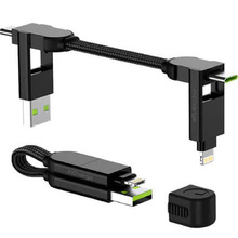 Кабель ROLLING SQUARE inCharge X 6 in 1 100 W 14.5 см Black (X01WR)