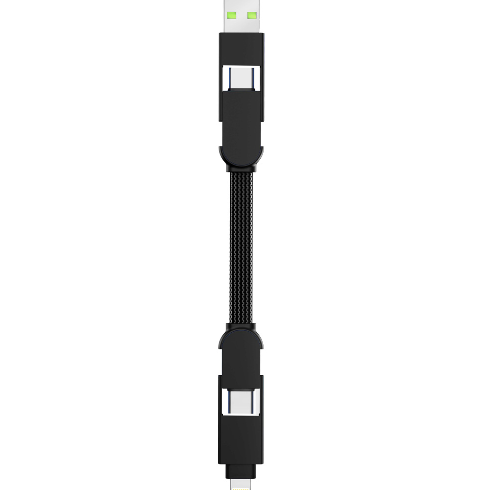 Кабель ROLLING SQUARE inCharge X 6 in 1 100 W 14.5 см Black (X01WR)