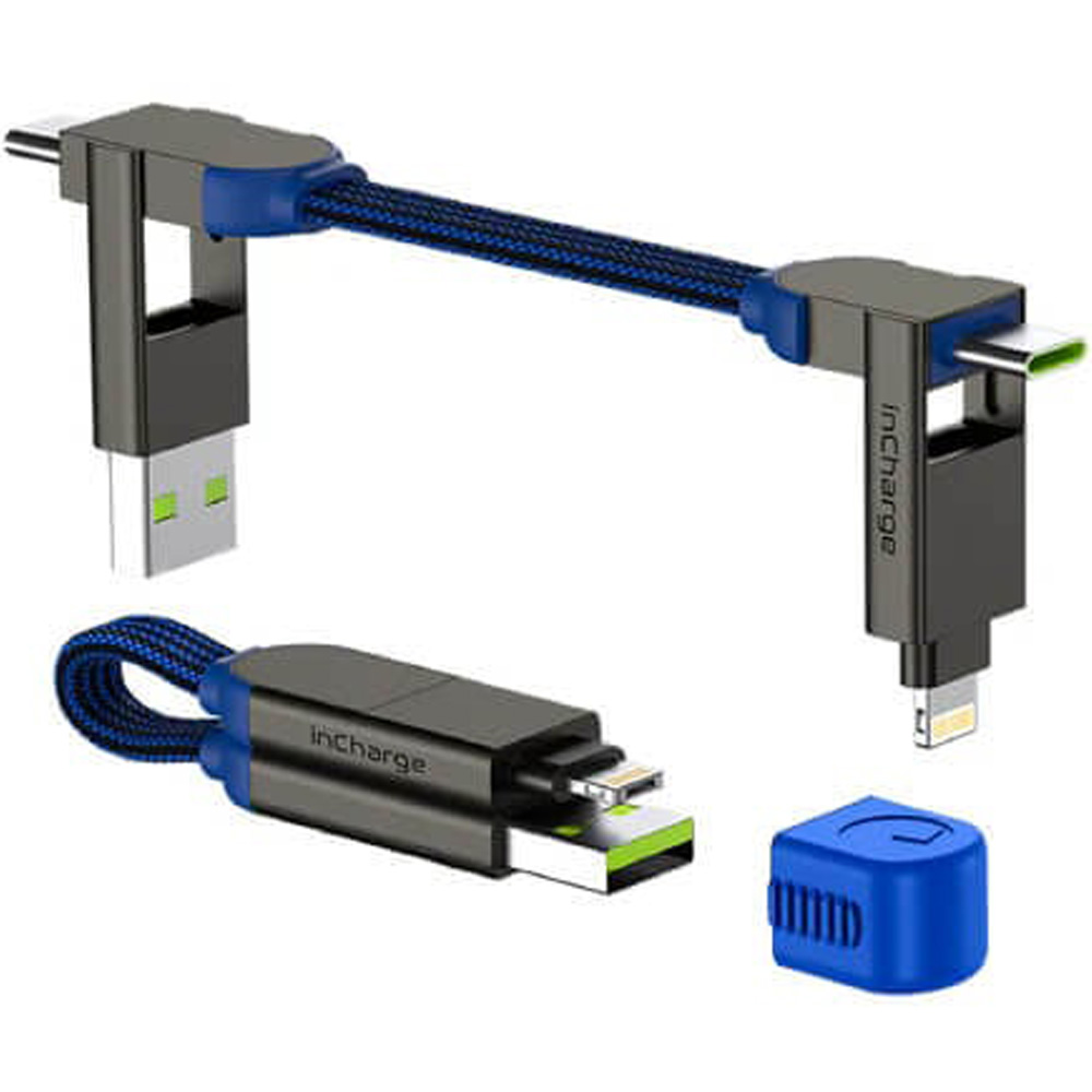 Кабель ROLLING SQUARE inCharge X 6 in 1 100 W 14.5 см Blue (X02WR)