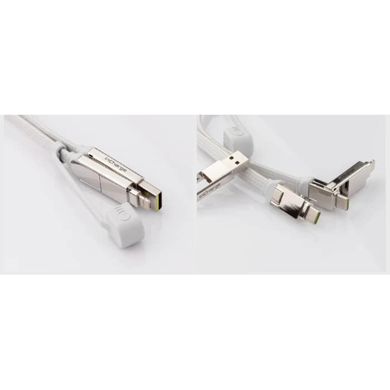 Фото 4 Кабель ROLLING SQUARE 6in1 inCharge XL 30 см White (XLS02R)