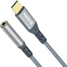 Кабель COLORWAY Female Audio USB Type-C - аудіо 3.5 мм 14 см Gray (CW-AD-CJ)