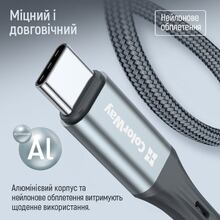 Кабель COLORWAY USB Type-C - Lightning 17.5 см Gray (CW-AD-CL)